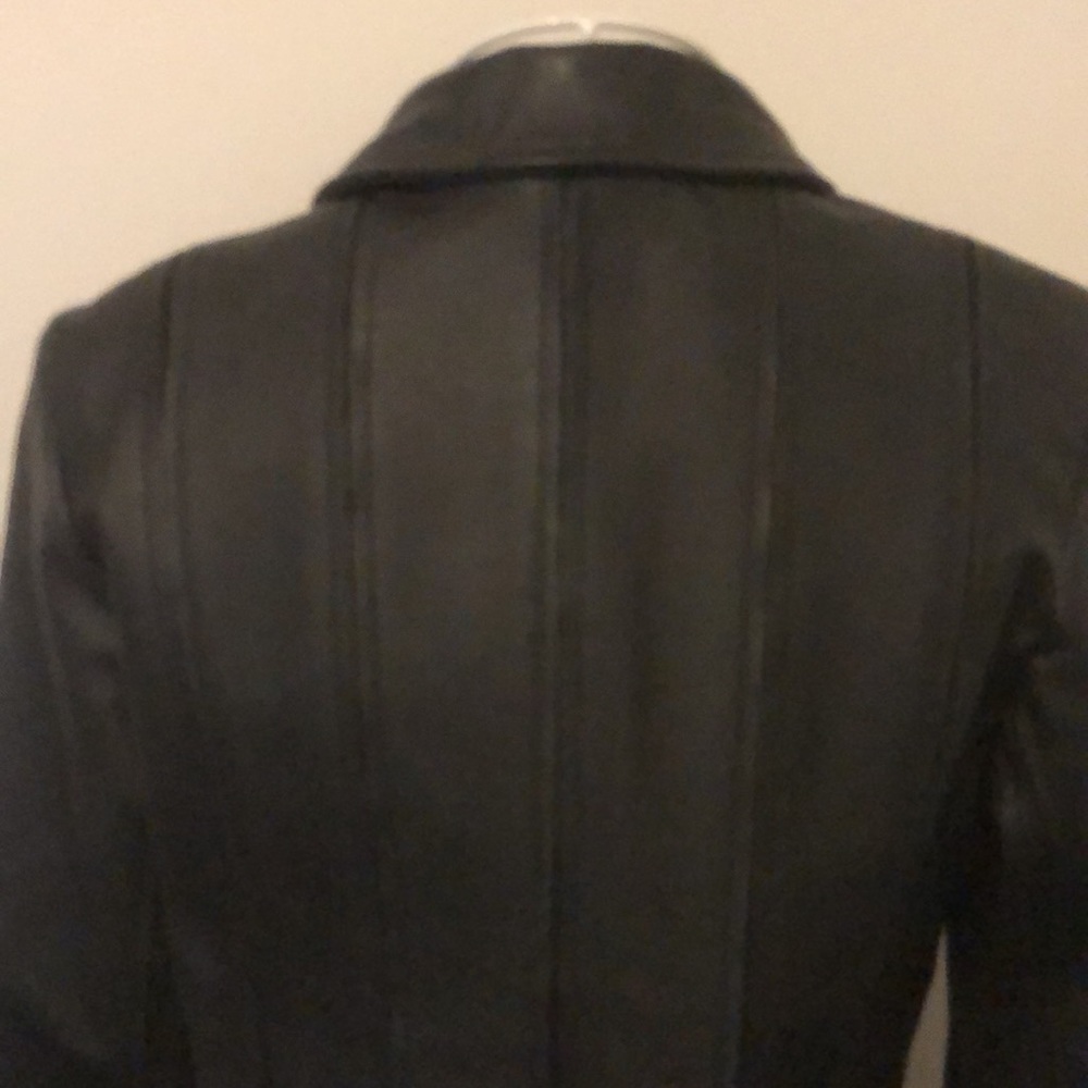 Victoria Secret - MODA International Genuine Black Leather Jacket. - Picture 6 of 12